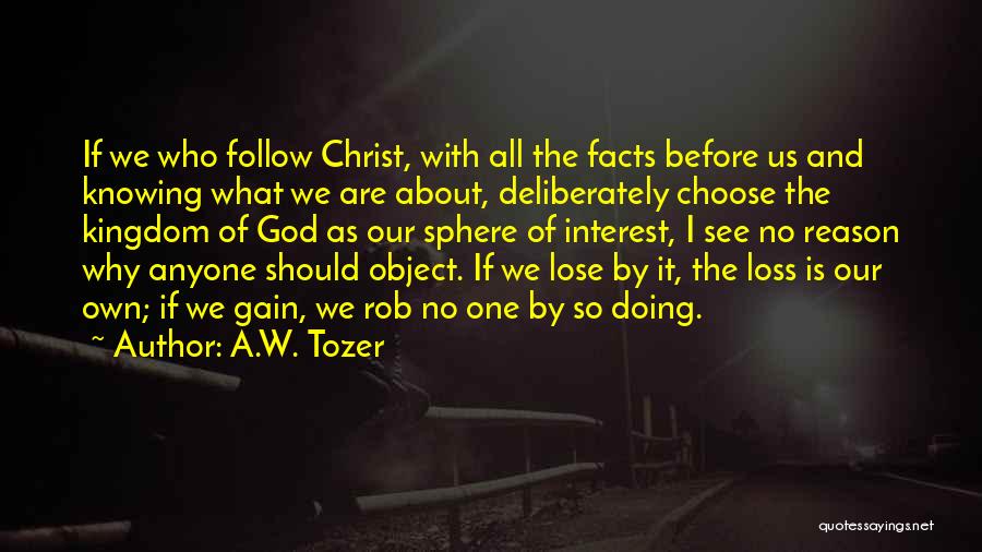 Lose Interest Quotes By A.W. Tozer