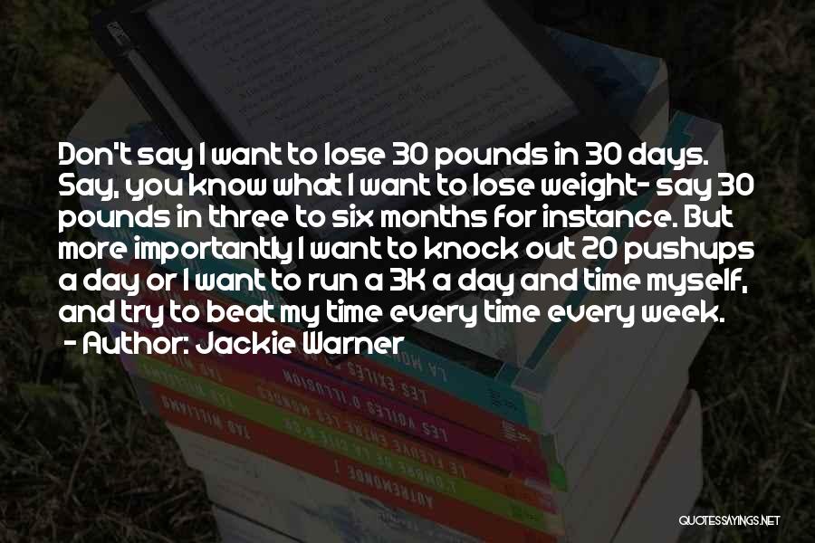 Lose Weight Quotes By Jackie Warner