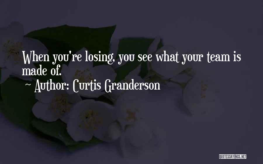 Losing As A Team Quotes By Curtis Granderson