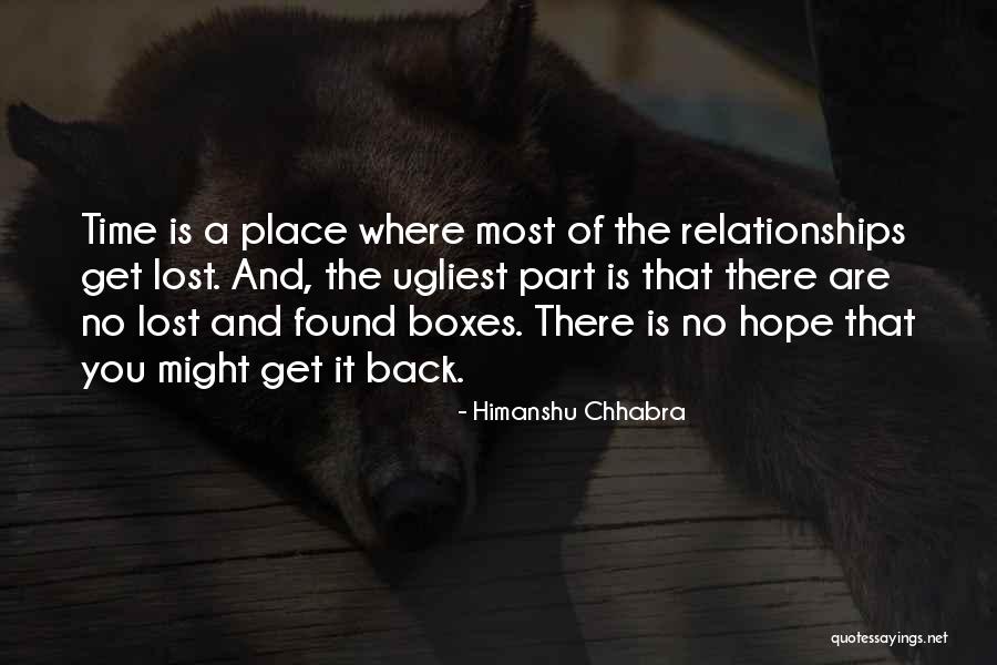 Losing Hope In Relationships Quotes By Himanshu Chhabra