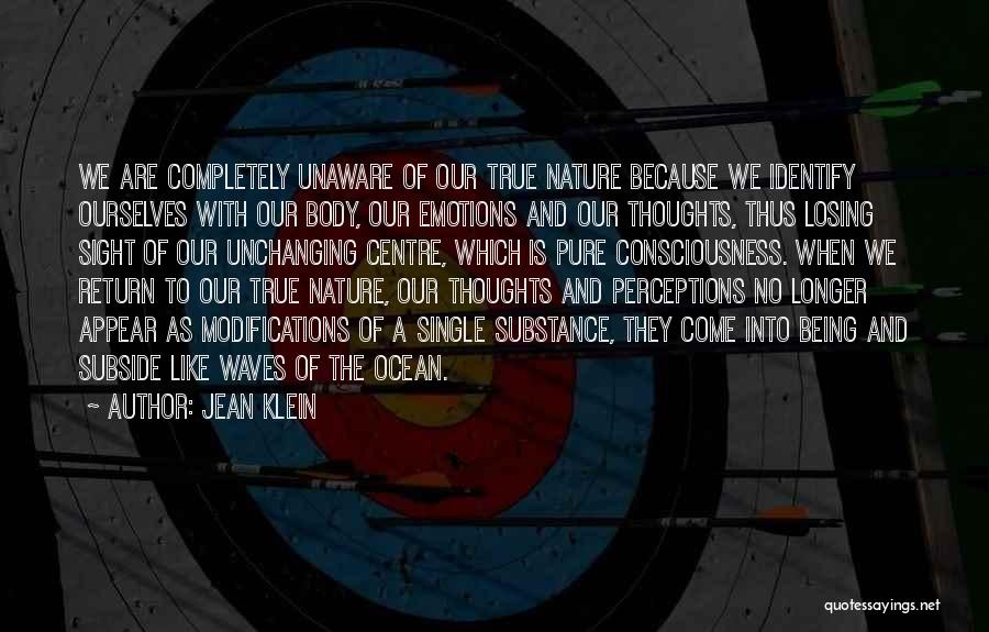 Losing Ourselves Quotes By Jean Klein