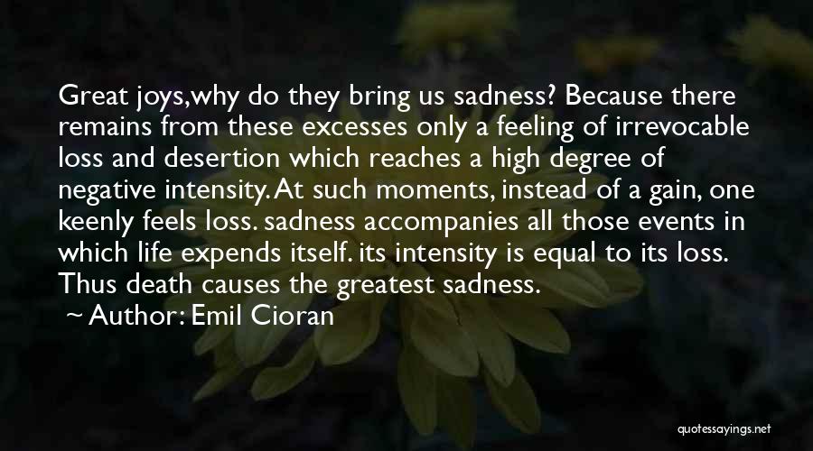 Loss And Sadness Quotes By Emil Cioran