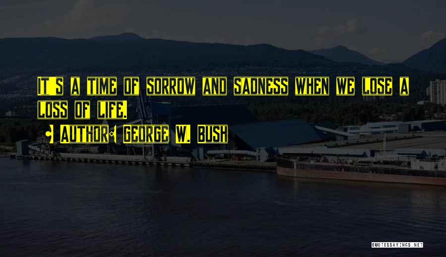 Loss And Sadness Quotes By George W. Bush