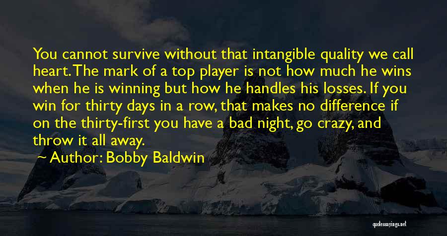 Loss And Win Quotes By Bobby Baldwin