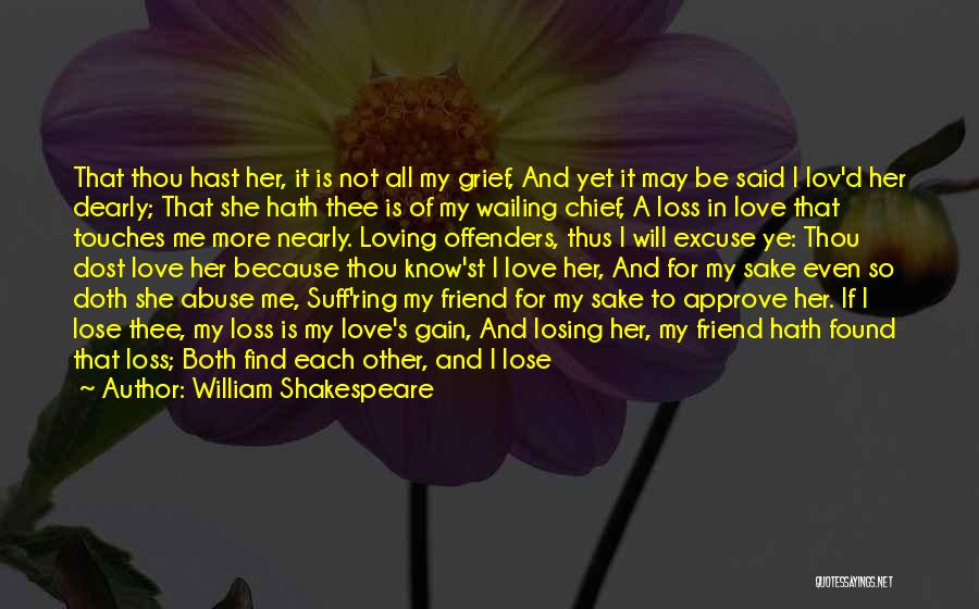 Loss Of A Friend Quotes By William Shakespeare