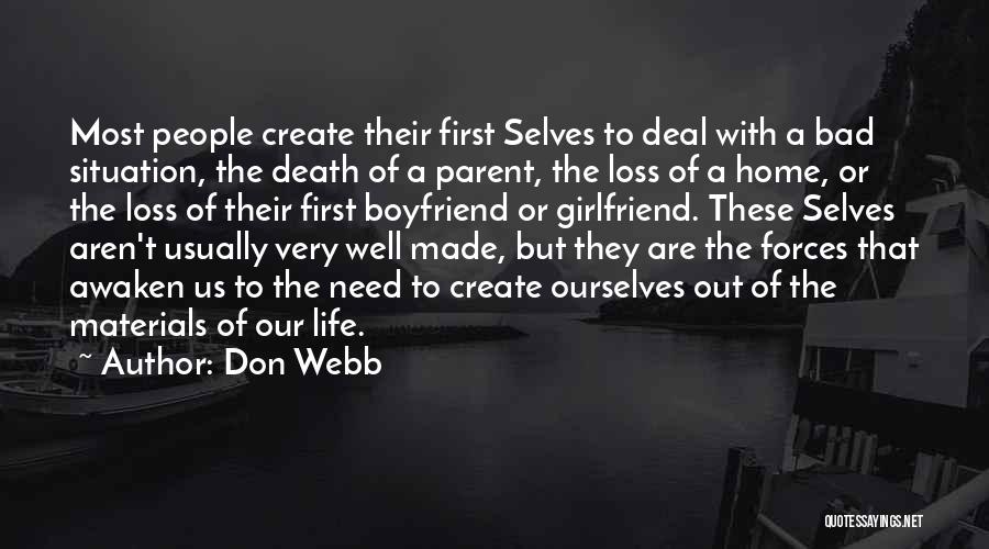 Loss Of A Parent Quotes By Don Webb