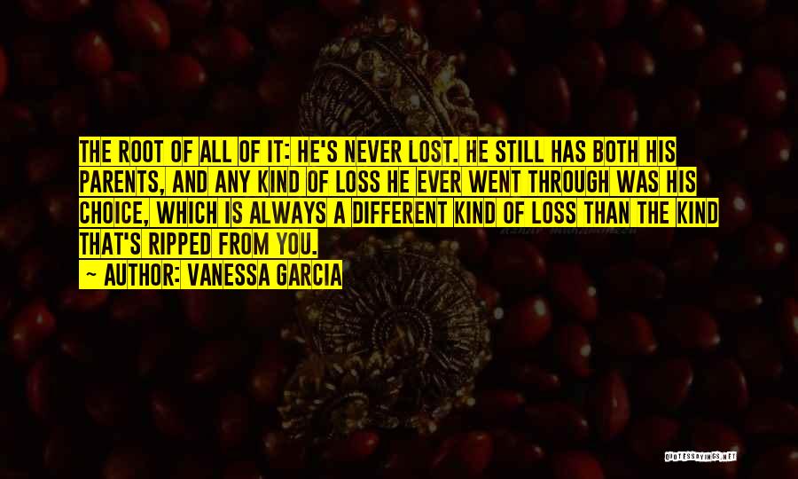 Loss Of Both Parents Quotes By Vanessa Garcia