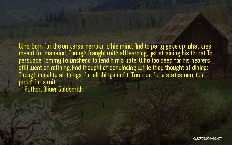 Lost Ab Aeterno Quotes By Oliver Goldsmith