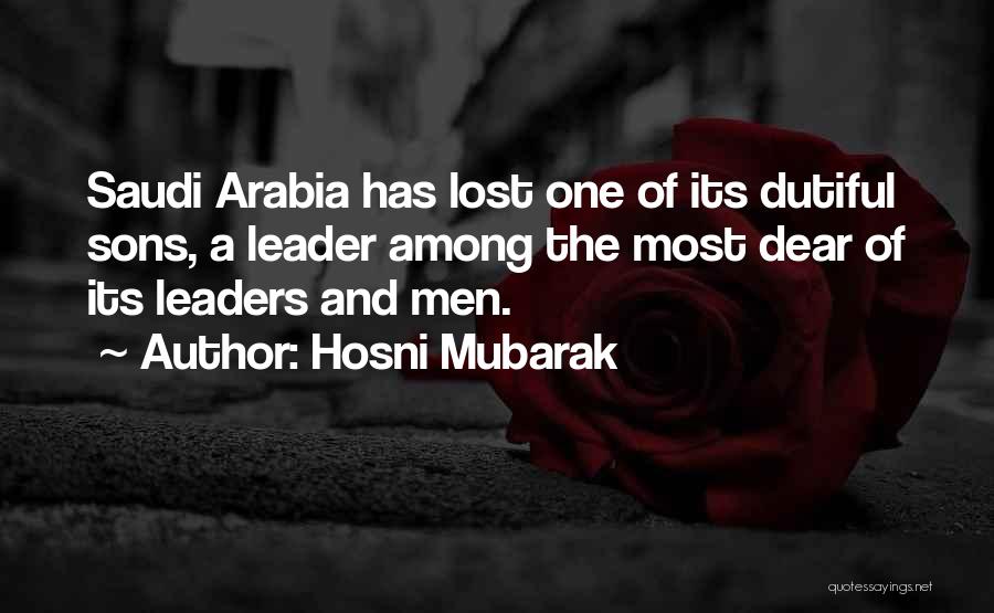 Lost Dear Ones Quotes By Hosni Mubarak