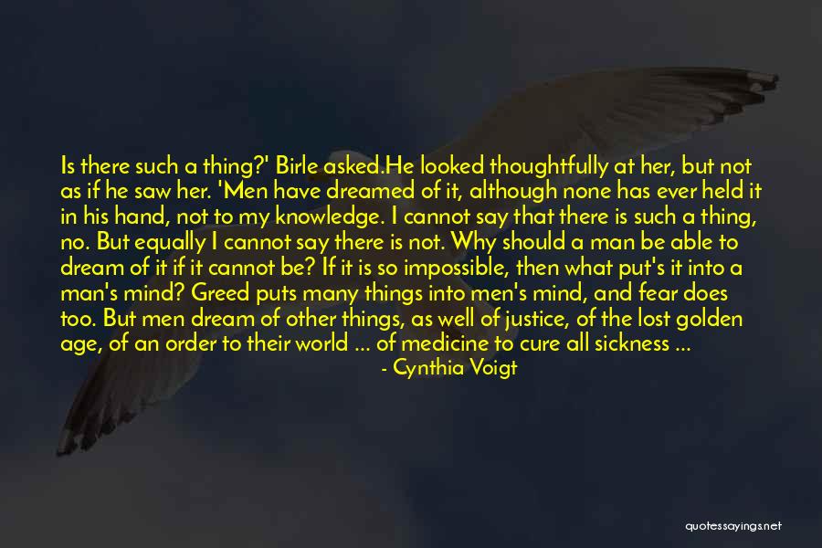 Lost Dream Quotes By Cynthia Voigt Lost Dream Quotes By Cynthia Voigt