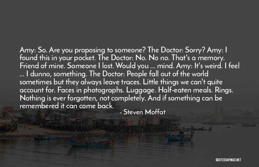 Lost Friend Found Quotes By Steven Moffat