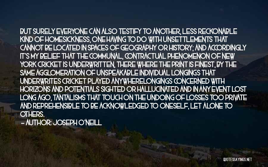 Lost Horizons Quotes By Joseph O'Neill