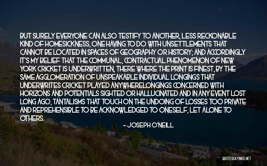 Lost Horizons Quotes By Joseph O'Neill