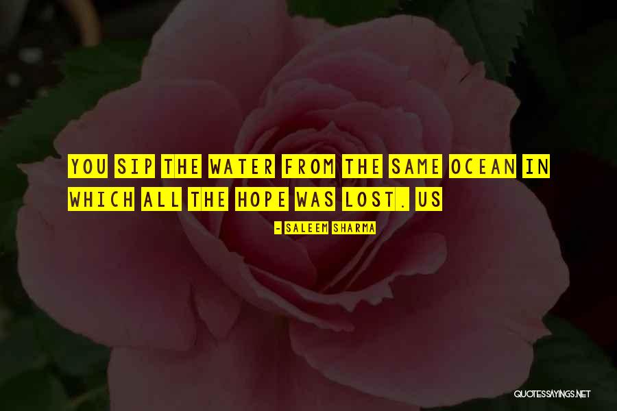 Lost In The Ocean Quotes By Saleem Sharma Lost In The Ocean Quotes By Saleem Sharma