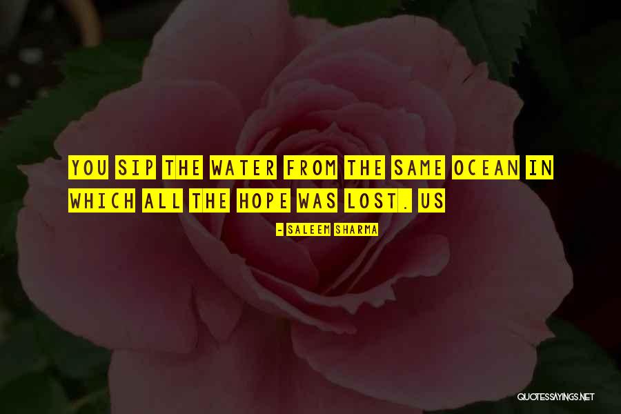 Lost In The Ocean Quotes By Saleem Sharma