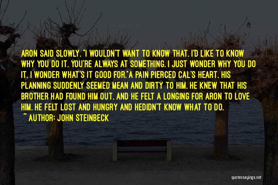 Lost Love And Pain Quotes By John Steinbeck