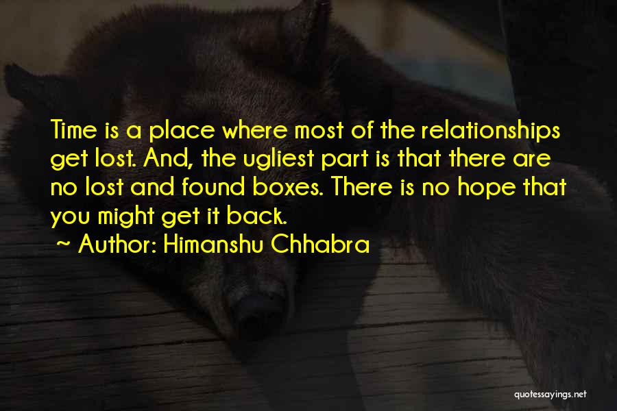 Lost Love Back Quotes By Himanshu Chhabra