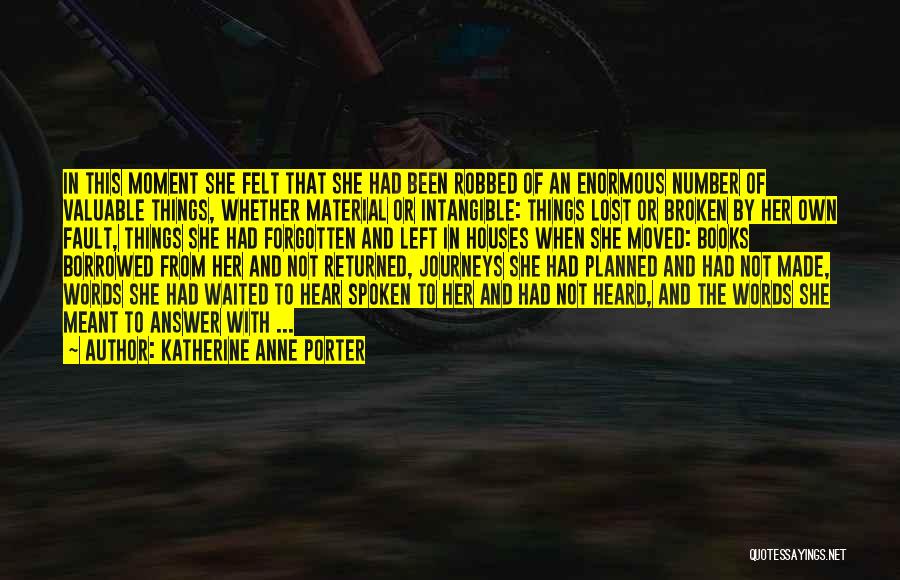 Lost Material Things Quotes By Katherine Anne Porter