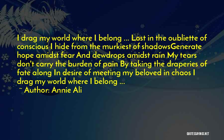 Lost My Girl Quotes By Annie Ali