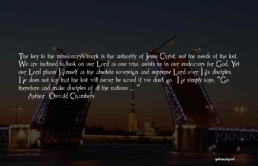 Lost My Keys Quotes By Oswald Chambers