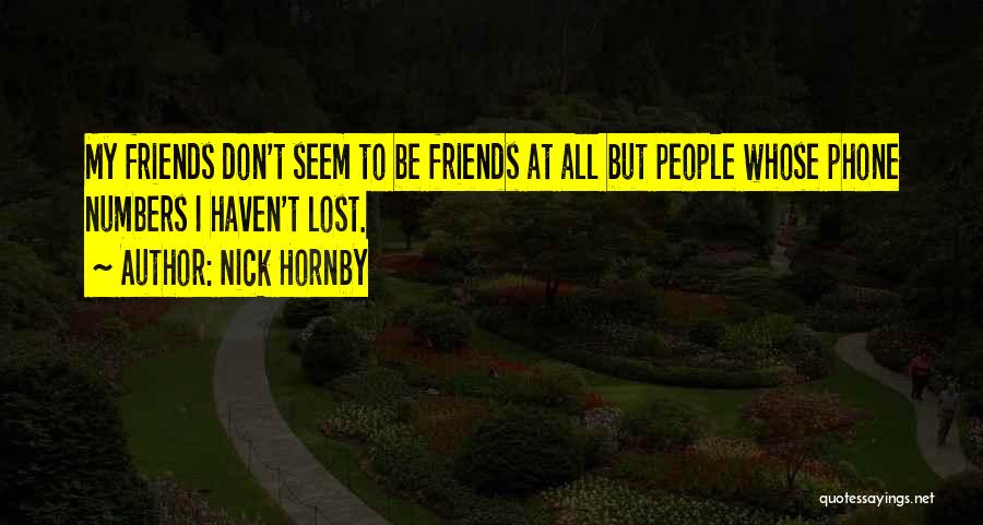 Lost My Phone Quotes By Nick Hornby