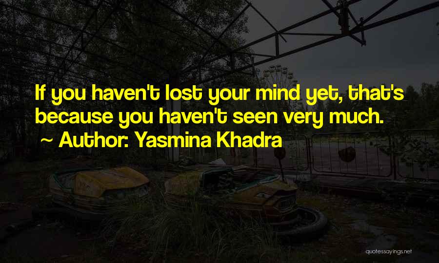 Lost My Sanity Quotes By Yasmina Khadra