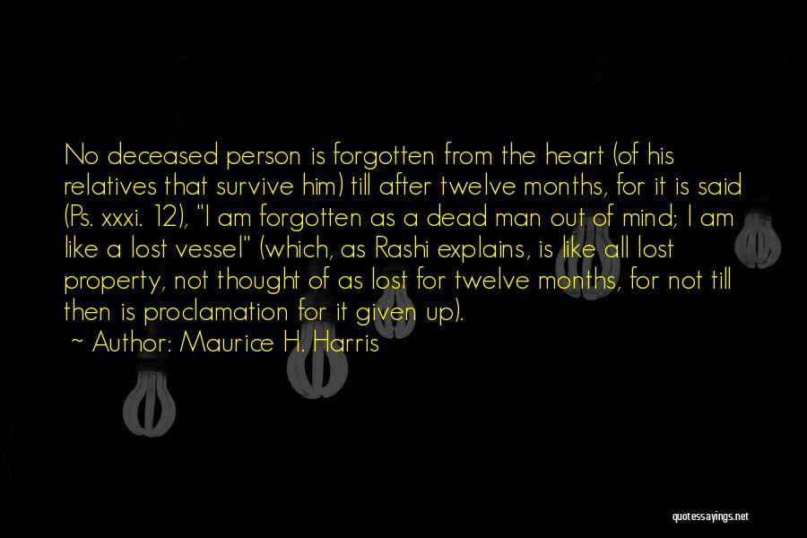 Lost Property Quotes By Maurice H. Harris