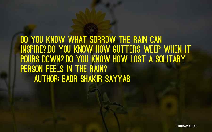 Lost Solitary Quotes By Badr Shakir Sayyab