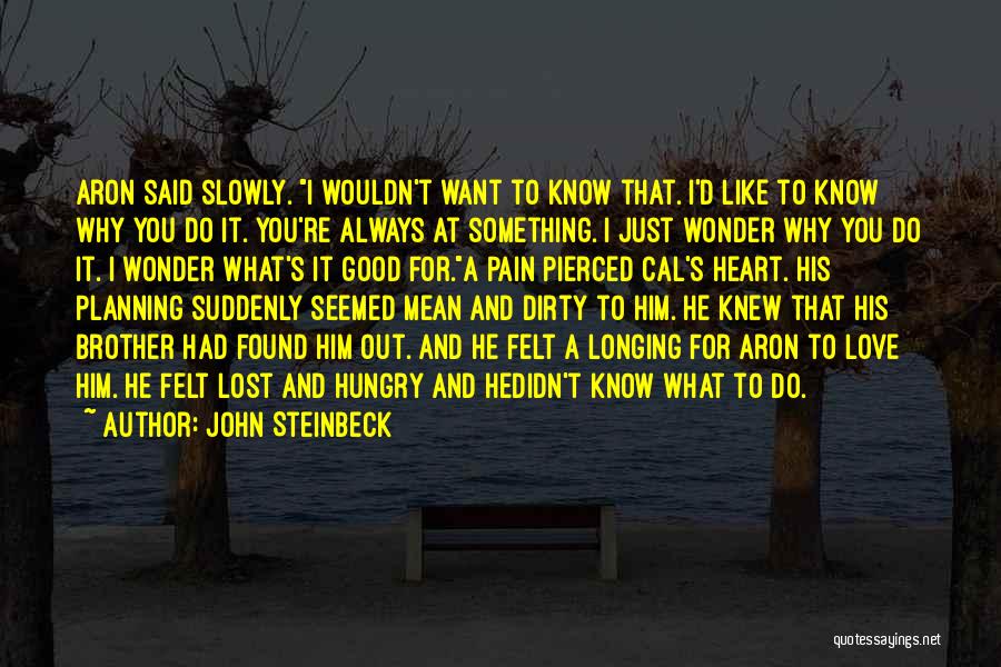 Lost Something Good Quotes By John Steinbeck