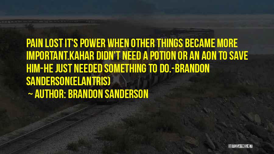 Lost Something Important Quotes By Brandon Sanderson