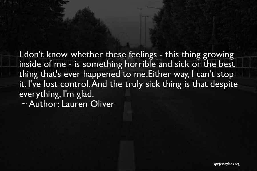 Lost The Best Thing Quotes By Lauren Oliver