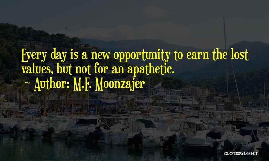 Lost The Opportunity Quotes By M.F. Moonzajer
