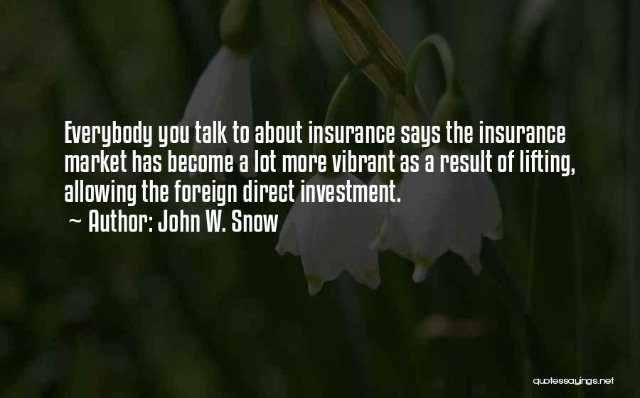 Lot Investment Quotes By John W. Snow