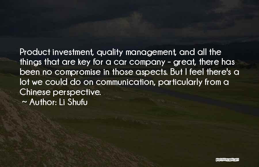 Lot Investment Quotes By Li Shufu