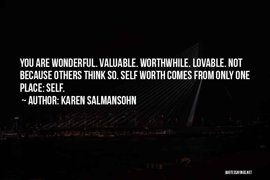 Lovable Quotes By Karen Salmansohn