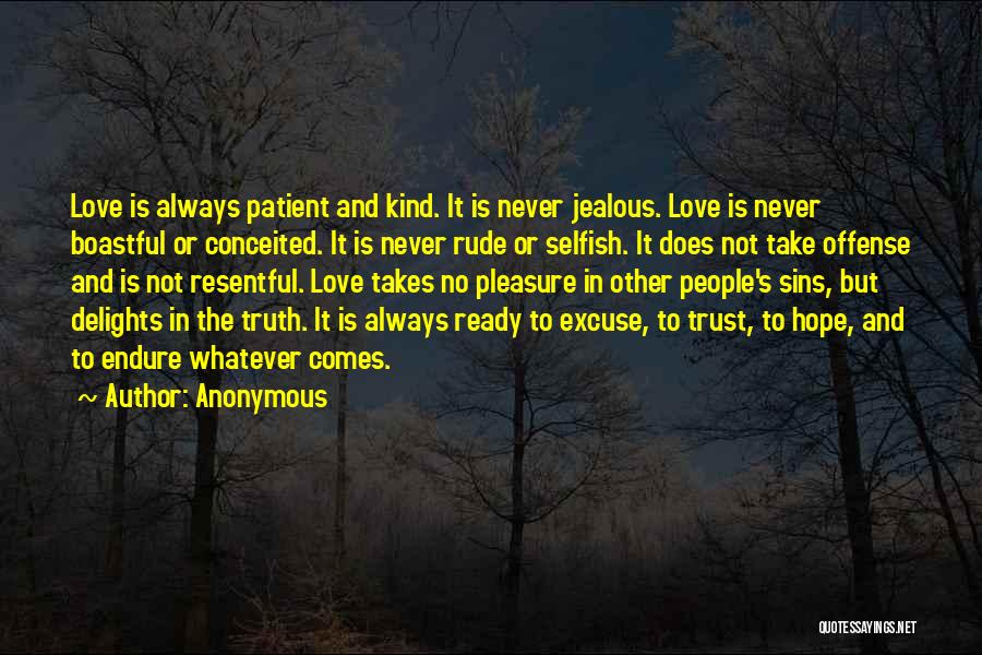Love 1 Corinthians Quotes By Anonymous