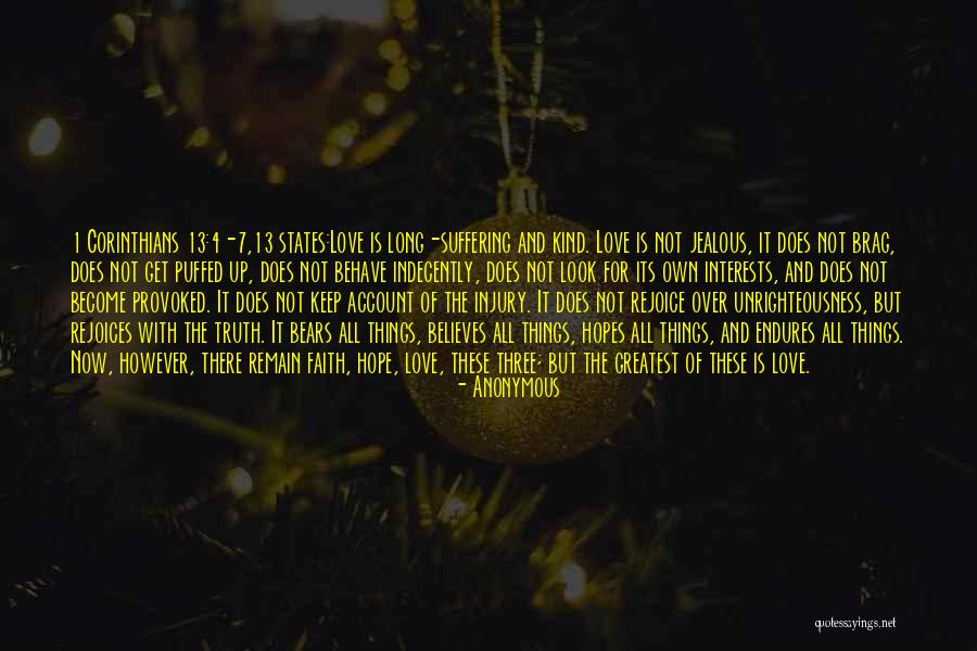 Love 1 Corinthians Quotes By Anonymous Love 1 Corinthians Quotes By Anonymous
