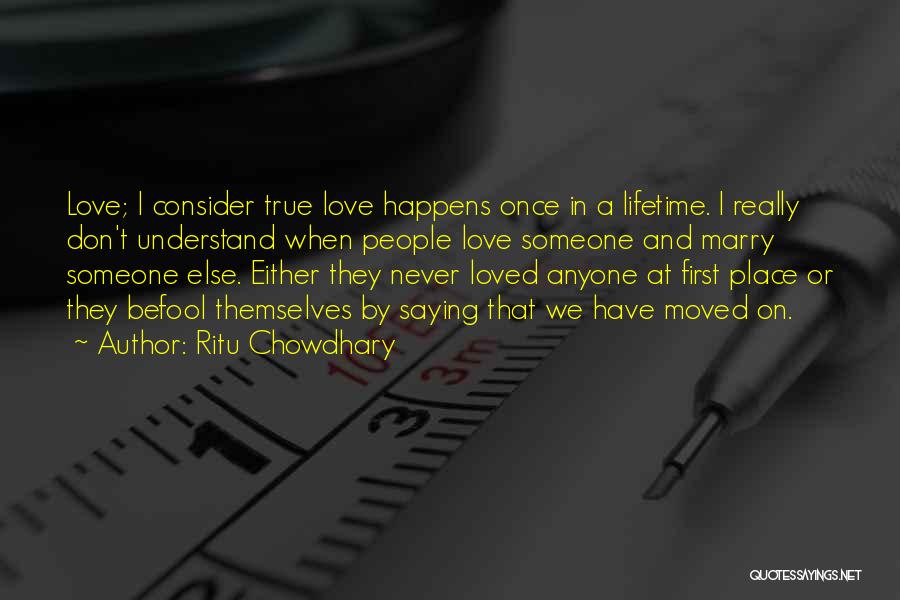 Love A Lifetime Quotes By Ritu Chowdhary