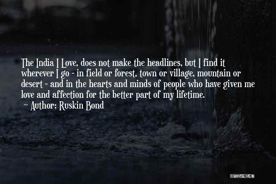 Love Affection Quotes By Ruskin Bond