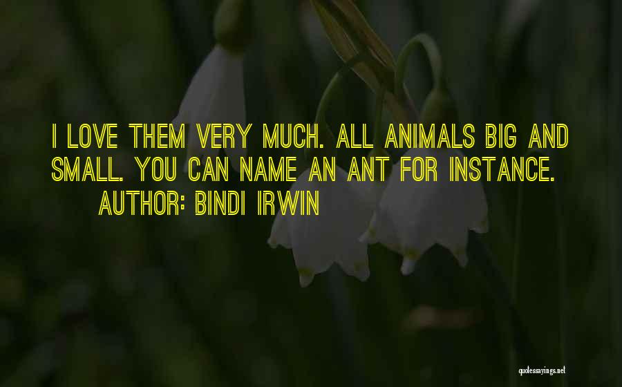 Love All Animals Quotes By Bindi Irwin