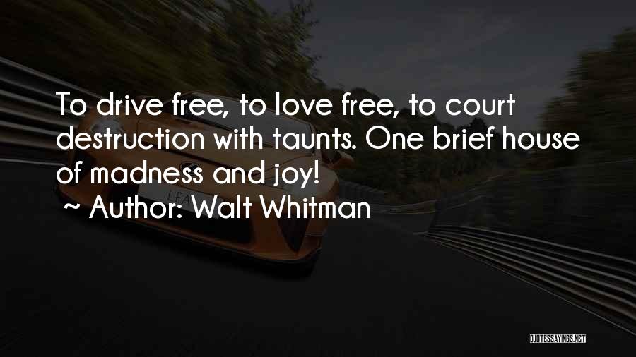 Love And Adventure Quotes By Walt Whitman