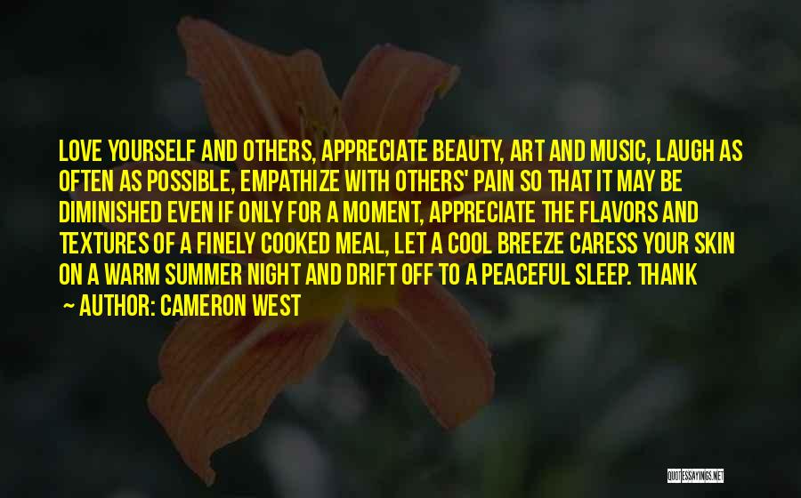 Love And Caress Quotes By Cameron West