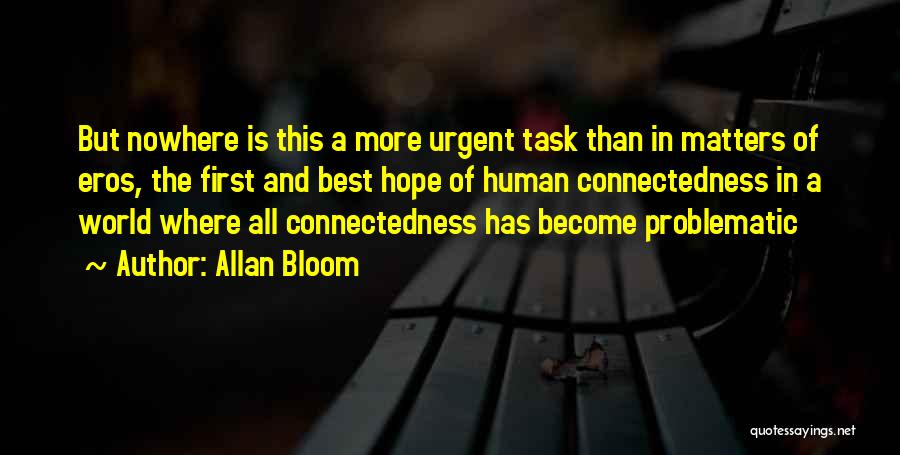 Love And Connectedness Quotes By Allan Bloom
