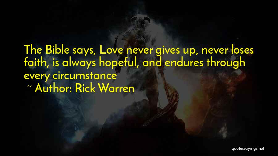 Love And Faith In The Bible Quotes By Rick Warren