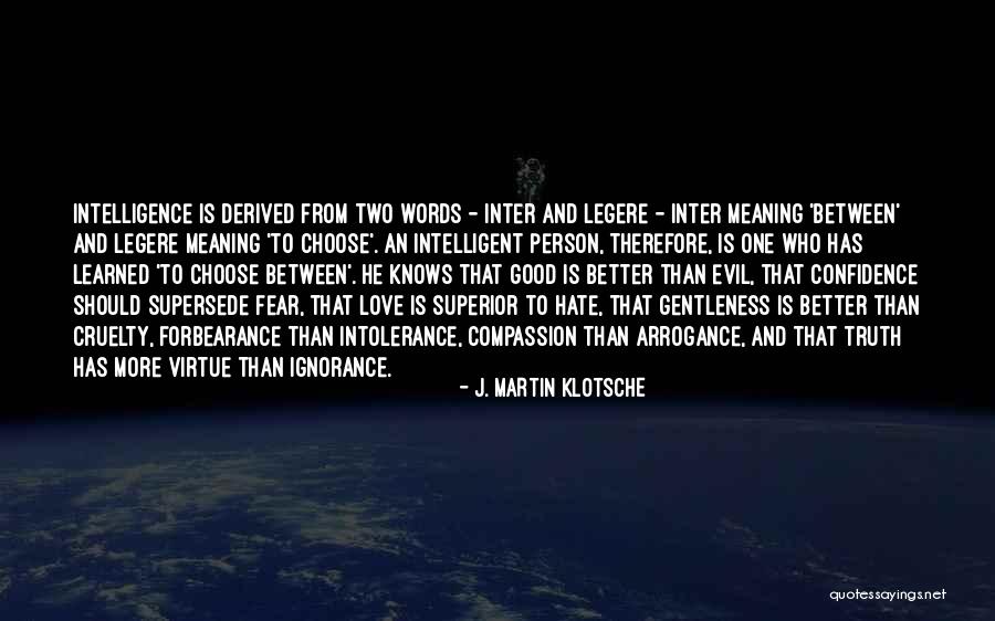 Love And Gentleness Quotes By J. Martin Klotsche