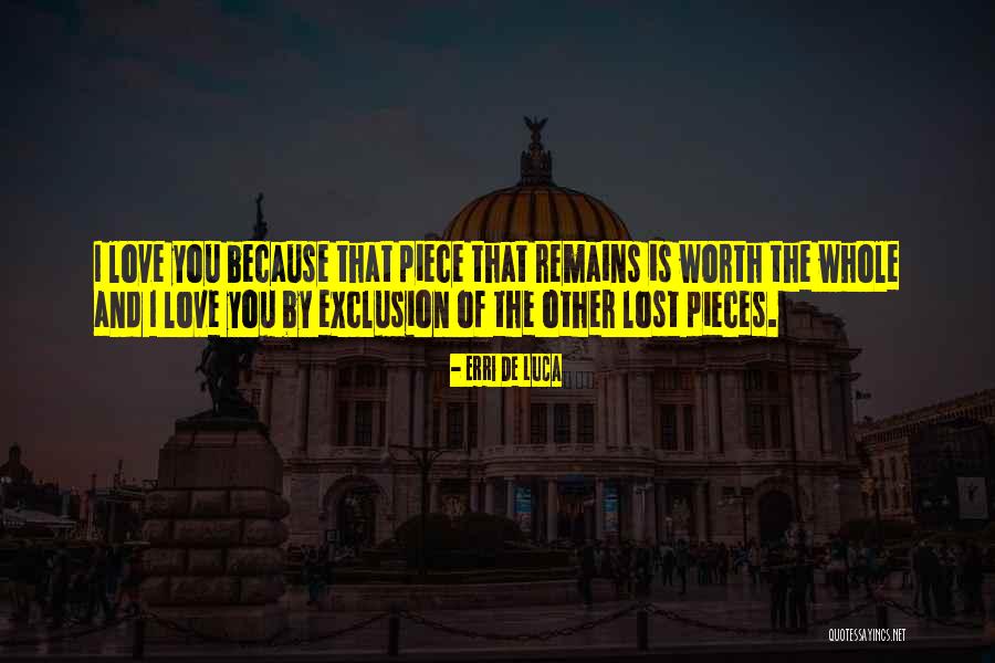 Love And Love Lost Quotes By Erri De Luca