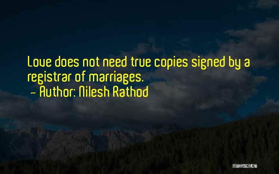 Love And Marriage Quotes By Nilesh Rathod