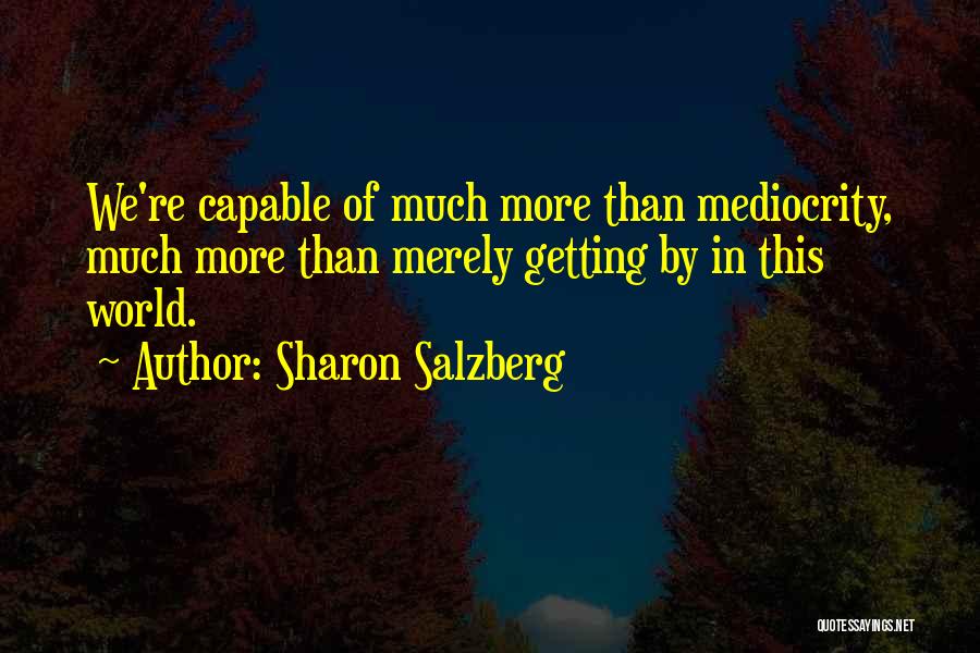 Love And Mediocrity Quotes By Sharon Salzberg