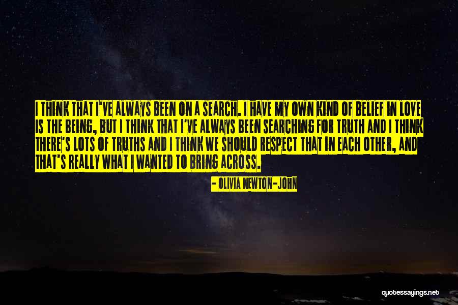 Love And Respect Each Other Quotes By Olivia Newton-John Love And Respect Each Other Quotes By Olivia Newton-John