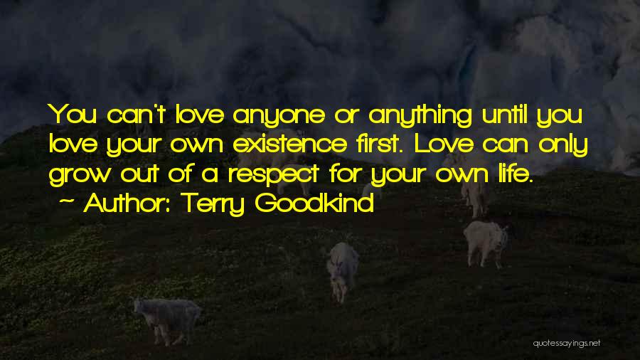 Love And Respect Yourself First Quotes By Terry Goodkind